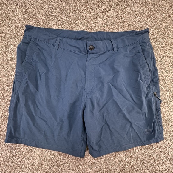 The North‎ Face Flash Dry Shorts Mens 40 Blue Chino Flat Front Casual Hiking - Picture 1 of 6